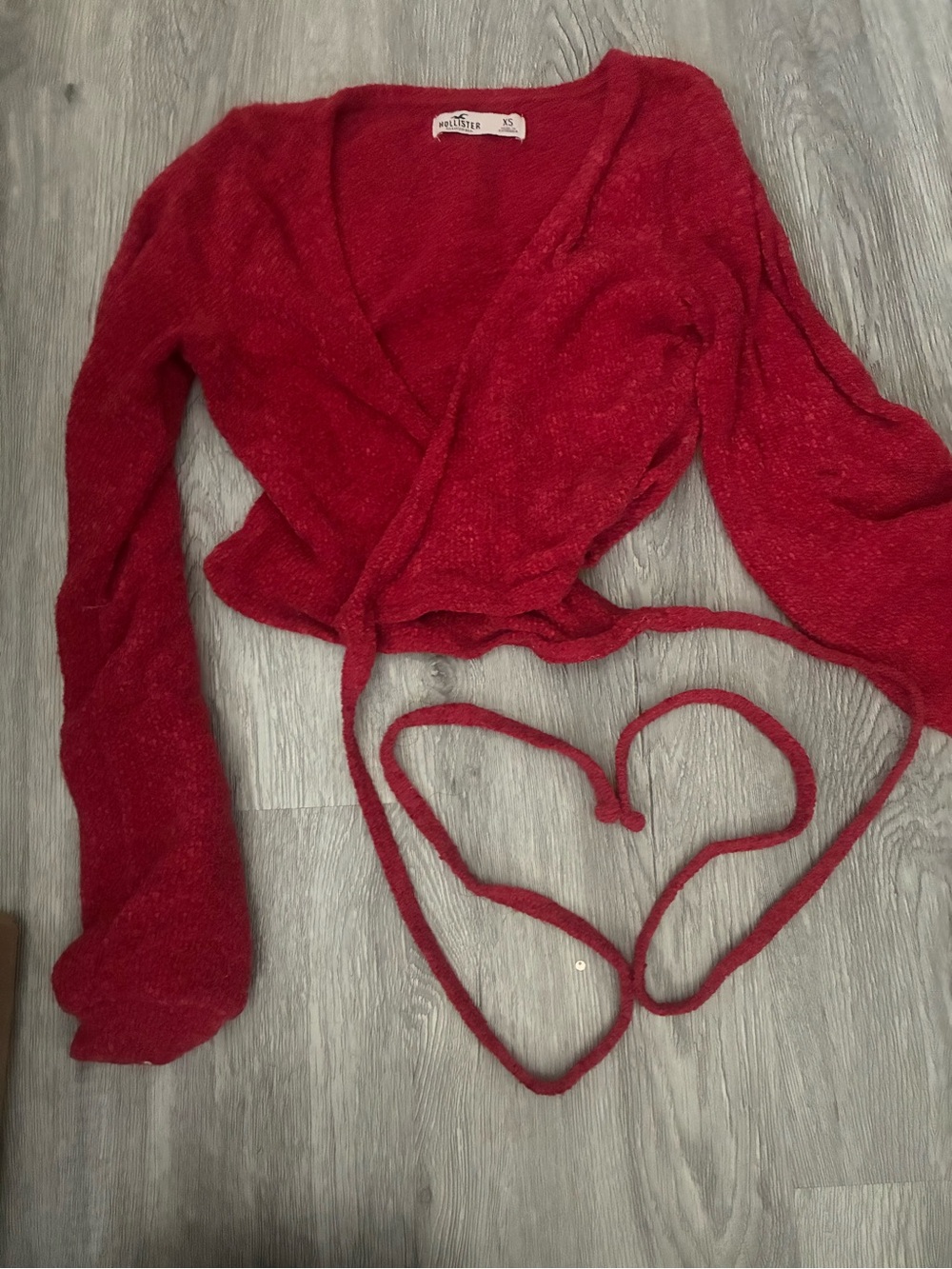 Hollister Red Wrap Crop Top